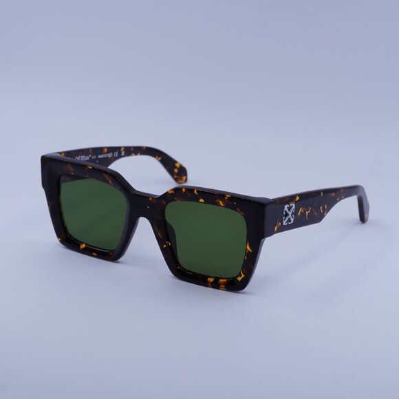 Off-White OERI13I JACKSON 6055 Sunglasses Havana Square Frame, Green Lenses - Picture 5 of 10